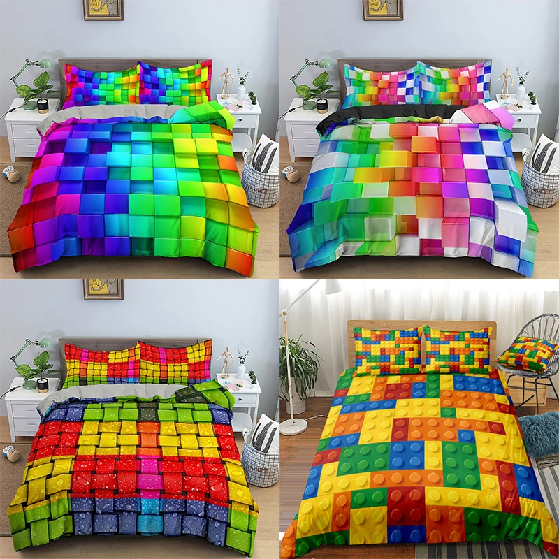 Geometry Bedding Sets 3D Duvet Cover Bedclothes Twin/Queen/King Size Bedroom For Kids Bedding