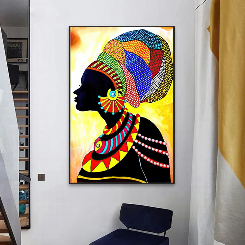 Vintage Abstract Black Girls Art Canvas Paintings African Women Posters and  Prints Wall Art Pictures for Living Room Home Decor - AliExpress