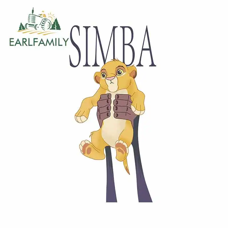 

EARLFAMILY 13cm x 9.2cm Lion King Car Stickers RV VAN 3D DIY Fine Decal Windshield Bumper Windows JDM Vinyl Car Wrap Waterproof