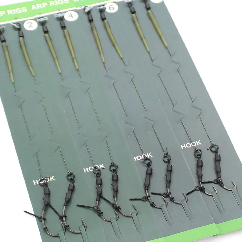 Karpfenangeln Zubehör Fertig gebunden Ronnie Karpfen Rigs Schnellwechsel Hooklink Karpfen Angelhakenschnur für Karpfenangeln End Tackle – Detail 1