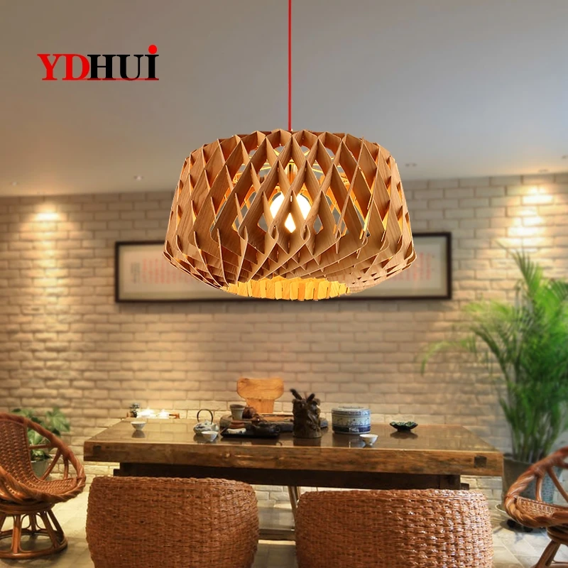 

Nordic Wind Simple Creative Solid Wood Chip Combination Bird Lantern Living Room, Studio, Restaurant, Exhibition Hall, Honeycomb