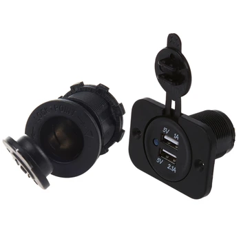 

Motorbike Car Cigarette Lighter Socket Plug Power Outlet Waterproof & Adapter Socket 2 USB Ports Car Charger For 12V Car Auto