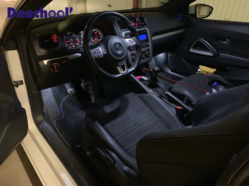 Deechooll 12 шт. Автомобильный светодиодный свет для VW Scirocco 3R, белая лампа для внутреннего освещения для Volkswagen Scirocco купольные лампы для чтения