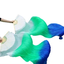 Танцевальный веер живота натуральный шелк/имитация шелка высококачественные шелковые вееры ручная работа окрашенный Шелковый веер танцевальные вуали чистый натуральный шелк 1 пара
