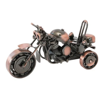 

Retro Motorcycle Wrought Iron Tricycle Model Office Decoration Furnishings Home Accessories Gift Collection