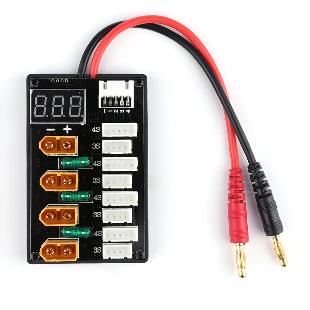 

XT60 Plug 3S 4S Lipo Battery Upgrade Version Parallel Charging Board for IMAX B6 Balance Charger ISDT Q6