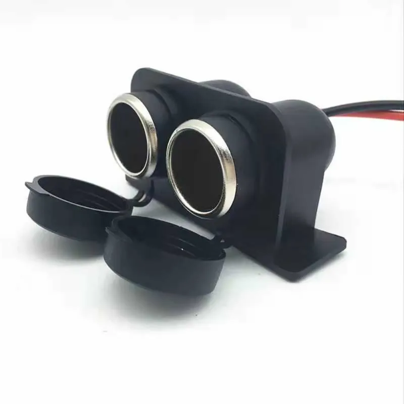 12V адаптер с двумя розетками 2 Way power автомобильный мотоцикл Лодка прикуриватели разъемы водонепроницаемый