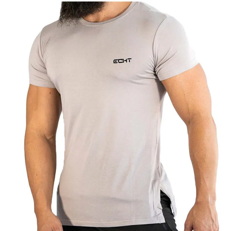 

Cotton fashion comfortable high-quality men's T-shirt brand muscle men's fitness sports top jogger outdoor men's clothing