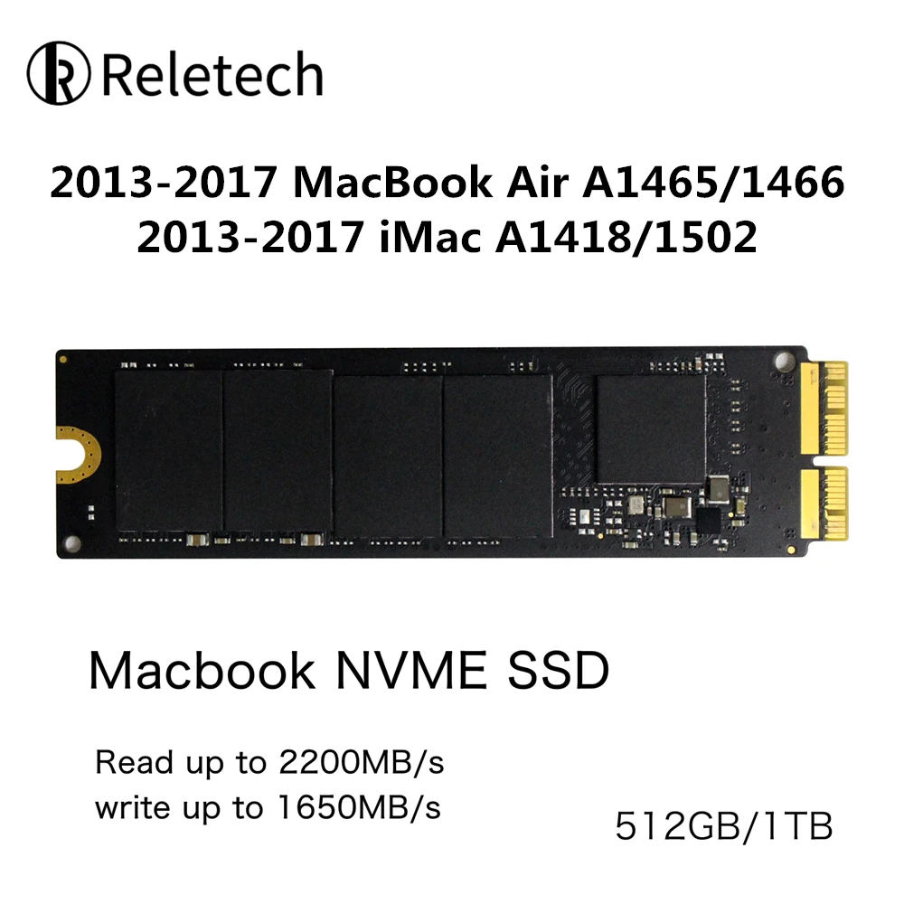 SSD Reletech для Macbook 256 ГБ 512 ТБ 2013 2014 2015 Pro Retina A1502 A1398 iMac A1418 A1419 Air A1465 A1466 | Компьютеры и