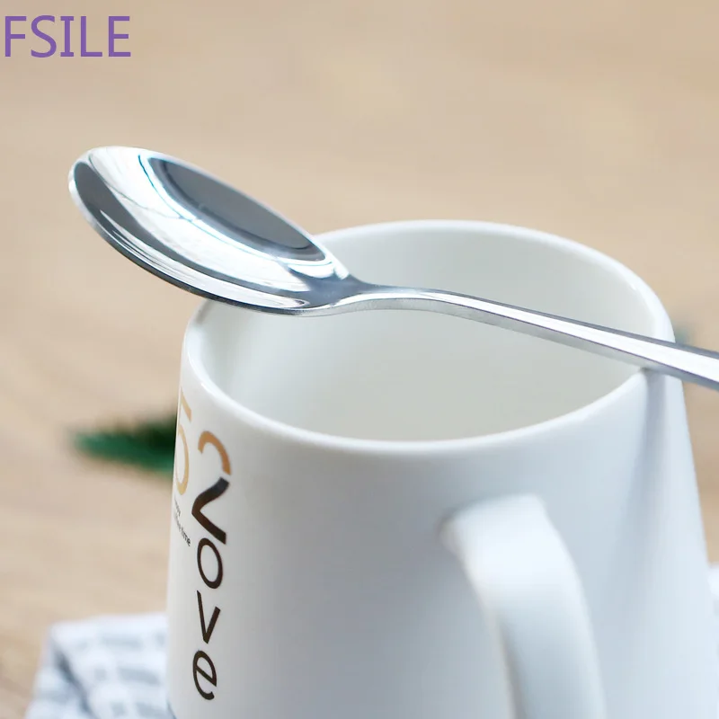 Fsile 400ml Creative 520 Couple Ceramics Coffee Mug with Lid Milk Breakfast Mugs Home Office Cup Coffee Tea Cups Gift Gift Box