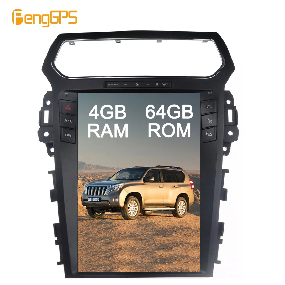 

6 Core 4G+64G Car GPS Navigation for Explorer 2011-2019 Tesla Vertical 12.1" Screen Android 8.1 PX-6 DVD Player 1920*1080 Unit