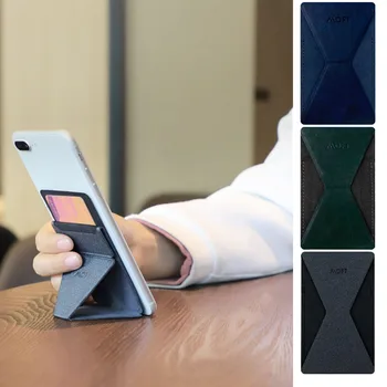 

Invisible Magnetic Phone Holder Triangle Folding Desktop Car Bracket Reusable Ultra Thin Stable Home Office Adhesive Hands Free