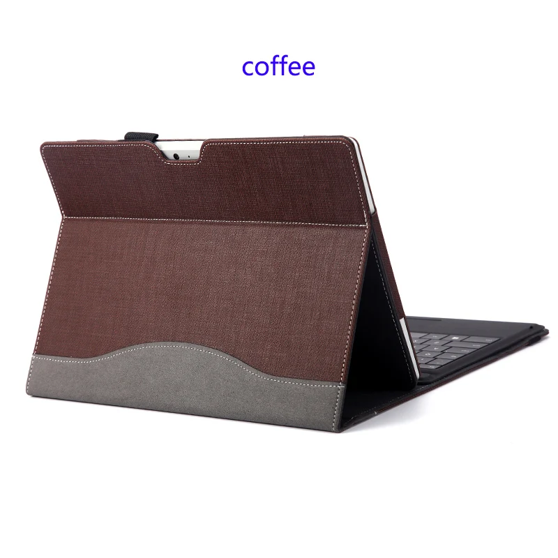 coffee Ноутбук рукав для microsoft Surface Go 10 дюймов Складная портативная подставка для планшетного компьютера защитная оболочка PU кожаный чехол подарки - Цвет: coffee