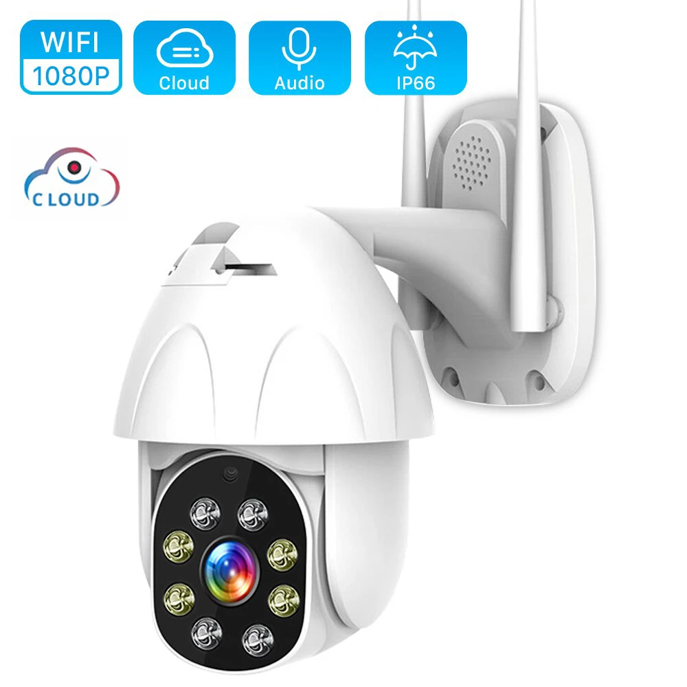 IP Wifi камера 1080P беспроводная безопасности наружная 2MP HD наблюдения аудио Onvif IR