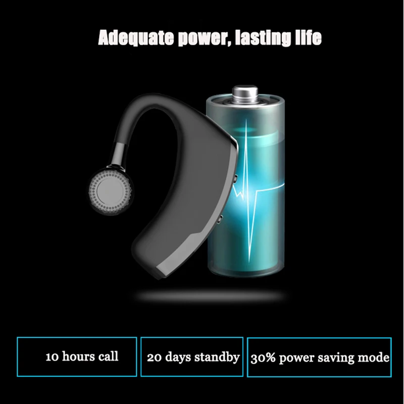 Handsfree Business V9 Bluetooth Headphone With Mic Bluetooth Headset For Drive Noise Cancelling Voice Control Wireless Earphone