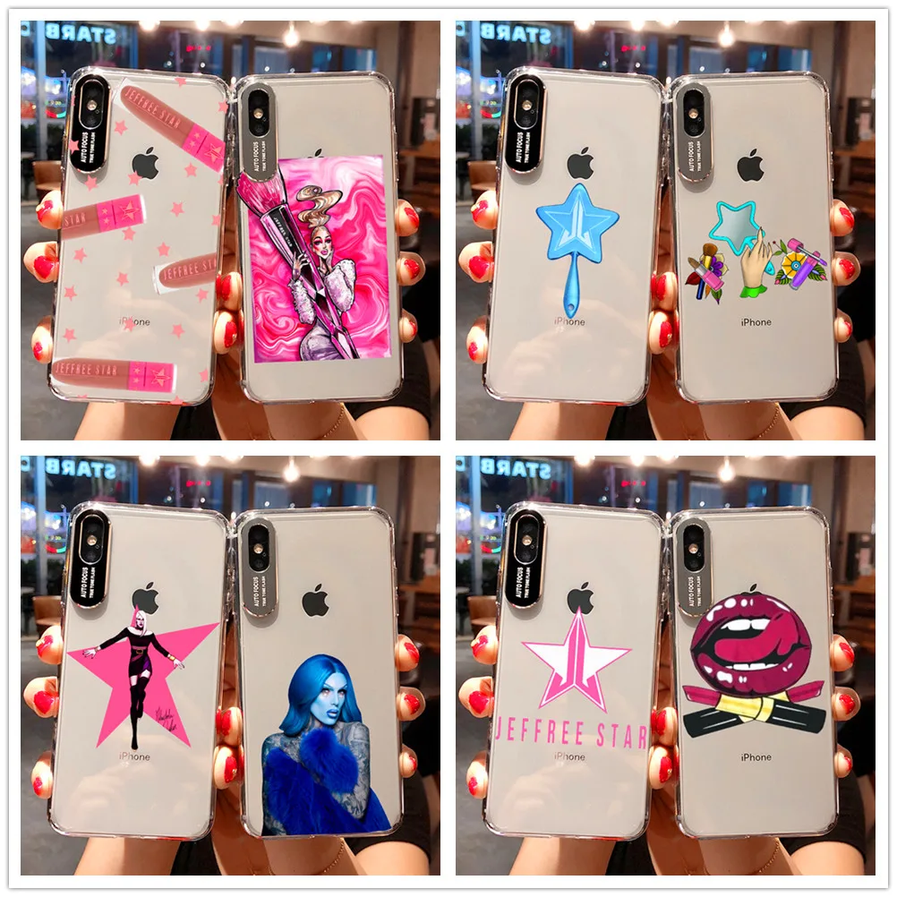 

Jeffree Star fashion clear soft case for iphone 8 7 6 plus X Xs Xr Xmax 5 for Samsung Galaxy 8 9 10 plus 7 10 edge coque shell