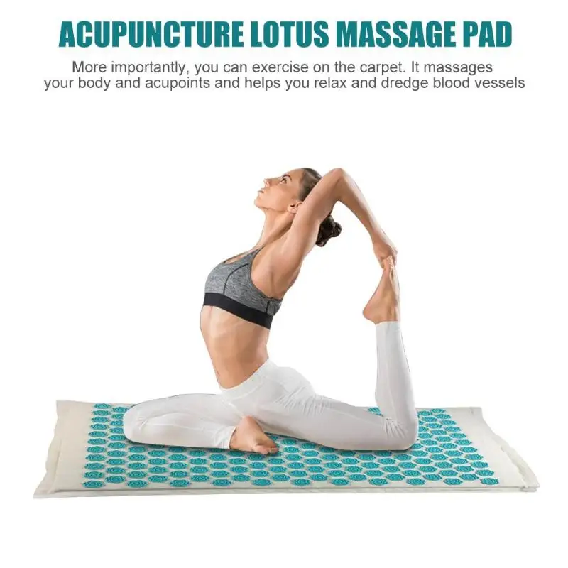 

1 Set Massager Cushion Spike Yoga Mat Acupuncture Body Pain Spike Mat Acupuncture Massage Mat Relieve Back Pain with Pillow