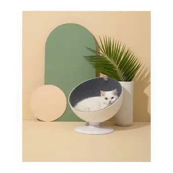 

Cat Bed House Chair for Indoor Cats with 360-degree Rotation System Easy to Clean Fabrics Lining Mat Nest Kennel High quality