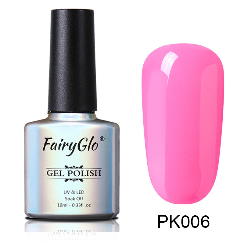 FairyGlo 10 мл телесный Цветной Гель-лак для ногтей, замачиваемый, винно-красная, синяя серия, Гибридный Гель-лак для ногтей, УФ светодиодный Гель-лак для ногтей - Цвет: PK006