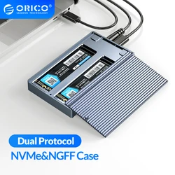 ORICO – disque SSD M2 LSDT à double baie, Support M.2 NVME NGFF SATA pour clé M & B + M, avec adaptateur d'alimentation 5V4A 