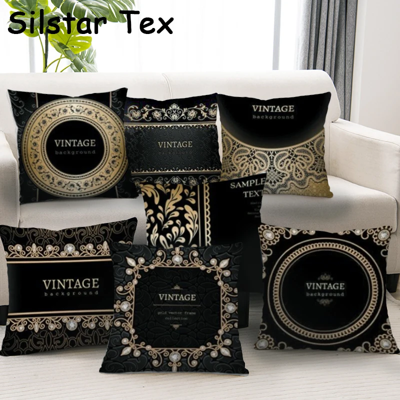 Наволочка Silstar Tex Black Gold 45*45 декоративная наволочка для домашнего дивана кресло