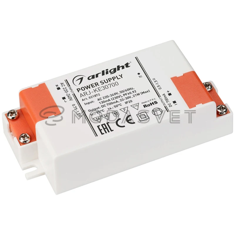 Блок питания ARJ-KE30700 (21W 700mA PFC) ( IP20 Пластик 5 лет) | Лампы и освещение