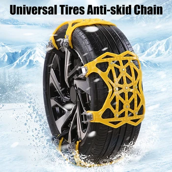 

GISAEV Winter Car Tire Snow Adjustable Anti-skid Safety Double Snap Skid Wheel TPU Chains For Truck SUV neumaticos para autos