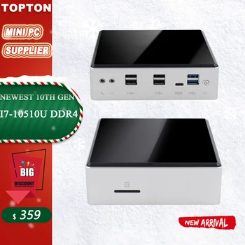 

Newest 10th Gen Mini PC Computer Intel i7-10510U 4 Core 2*DDR4 M.2 SSD 2*LANs 4K HTPC Windows 10 Linux 8*USB USB-C HDMI DP WiFi