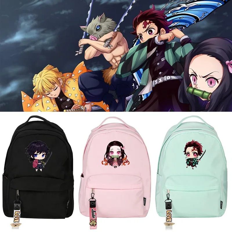 Аниме демон убийца Kimetsu no Yaiba рюкзак сумки школьный рюкзак плечи посылка портфель студенческие рюкзаки повседневные