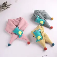 Милый Модный хлопковый шарф для малышей, треугольные осенне-зимние детские нагрудники для мальчиков и девочек