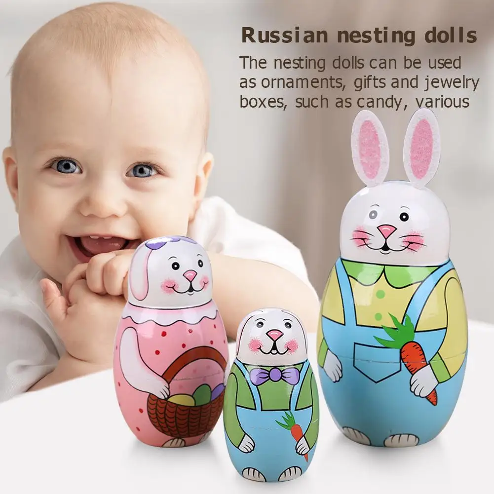 10pcs/Set Russian Matryoshka Dolls Penguin Pattern Handmade Basswood Nesting Dolls Home Decor Fun Toy Gift for Chidren star doll