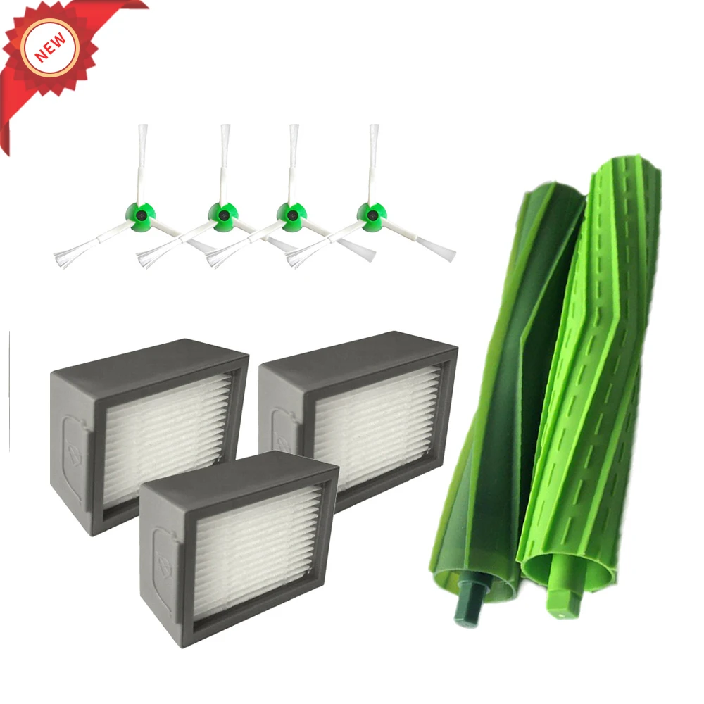 3*Hepa Filter+ 3*Side Brush+2* Brush Roll for iRobot Roomba i7 E5 E6 I Series Robot Vacuum Cleaner Replacement Spare Parts