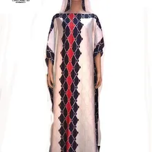 Традиционный кафтан шелк женские длинные платья свободный размер Европейский Печатный Малайзия женские мусульманские платья африканские платья для женщин
