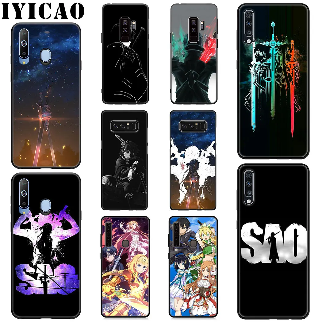 IYICAO Sword Art Online Soft Case for Samsung Galaxy A6 Plus A9 A8 A7 2018 A3 A5 2016 2017 Note 9 8 Cover |