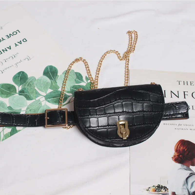 Сумка на пояс из кожи аллигатора для женщин Женская Роскошная сумка для телефона поясная сумка для Сумки поясная сумка - Цвет: Crocodile Pocket