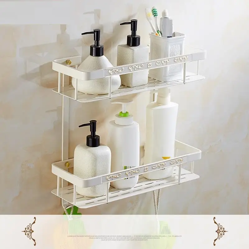 Mural Bagno Etagere Porta Shampoo Hairdryer Holder Meuble Accessories Banheiro Shelves Salle De Bain Wall Bathroom Shelf