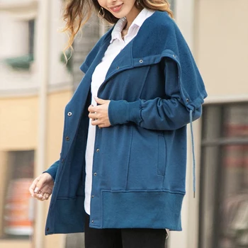 

GAOKE 2020 Autumn Winter Jacket Women Coat Casual Girls Basic Jackets Single Breasted Long Sleeve Jacket Female Coats Plus Size