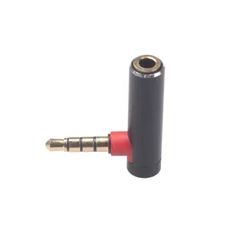 

90 Degree Right Angled 3.5mm Male To Female Audio Converter Adapter Connector L Type Stereo Earphone Microphone Jack Plug