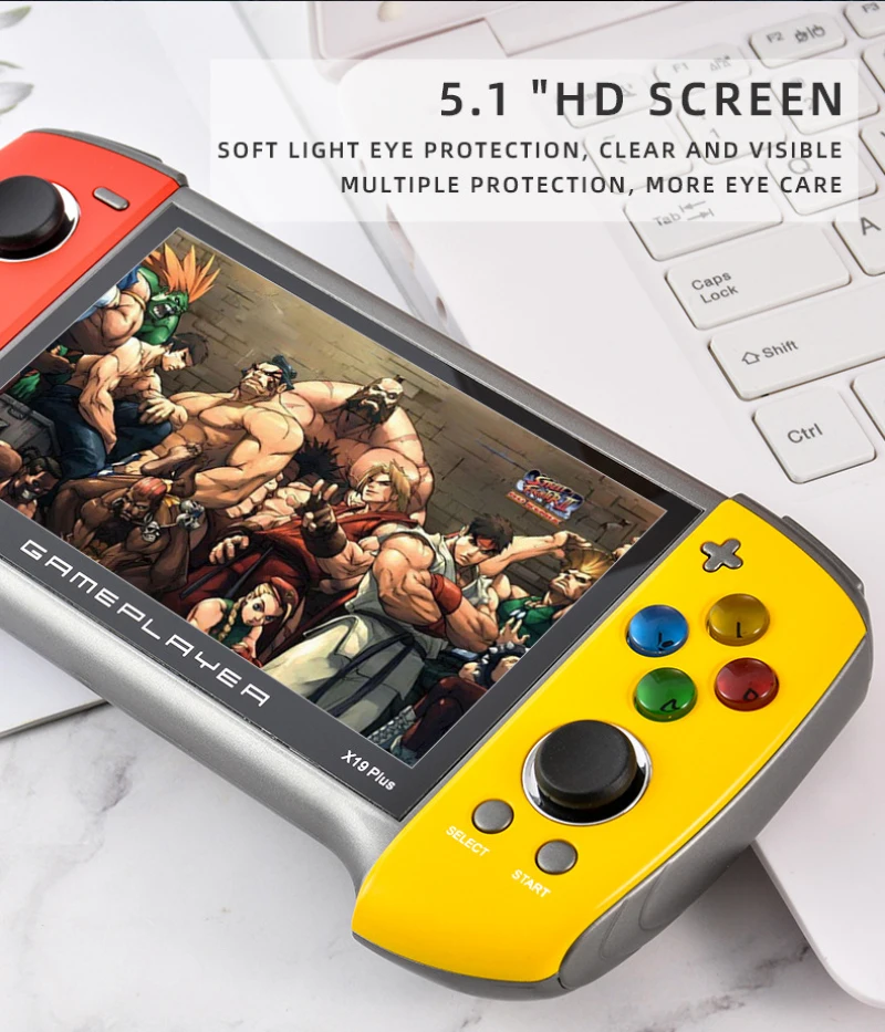 Новый джойстик X19 Plus портативная игровая консоль в стиле ретро большой экран 5 1