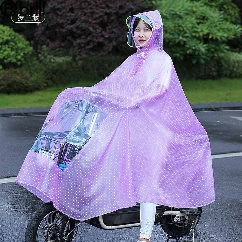Waterproof Nylon Raincoat Women Transparent Plastic Ladies Hooded Raincoat Stylish Chubasquero