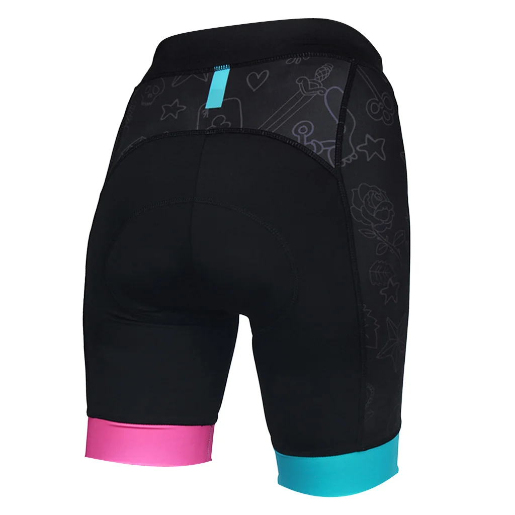 Women Cycling Underwear Shorts 3D Padded Bike Bicycle Half Pants Undershorts Anti-slip Leg Grippers - Breathable & Quick Dry