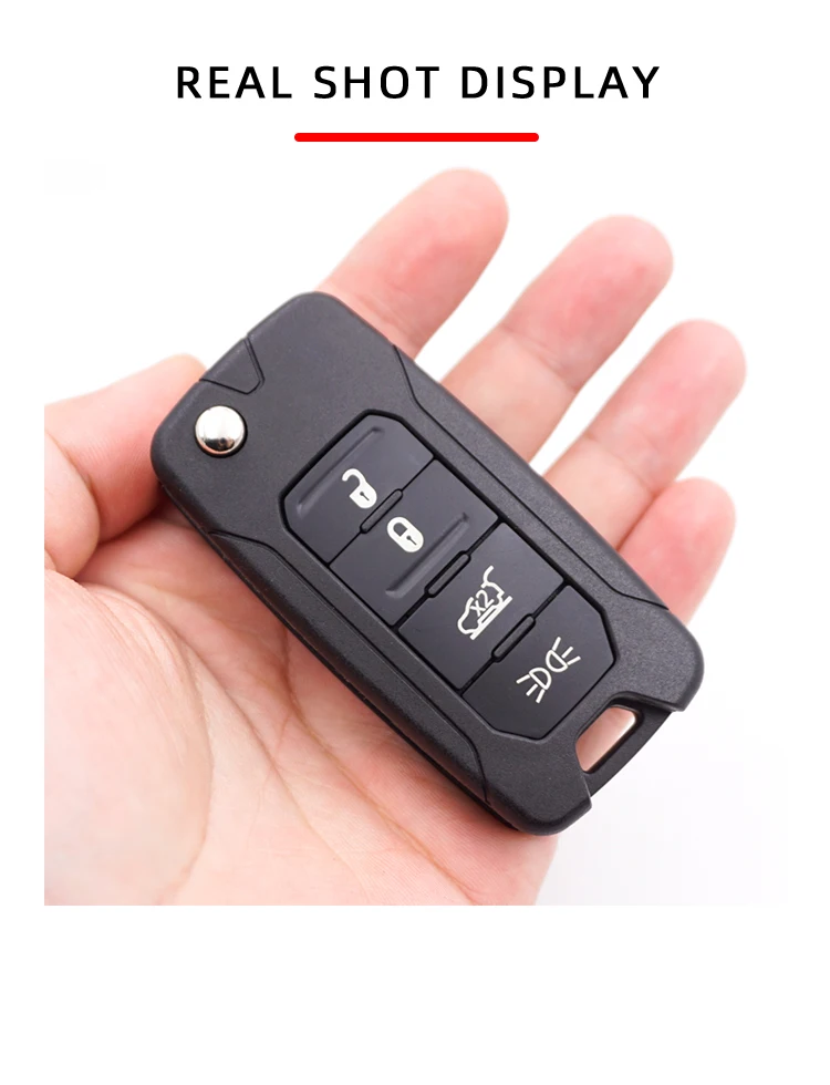 Cocolockey флип Брелок чехол для Jeep Renegade 4 кнопки дистанционного управления складной ключ автомобиля Uncut SIP22 чехол Fob- год