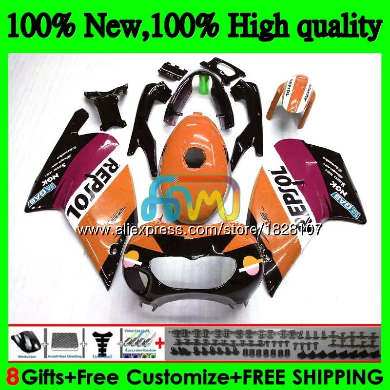 RS125R для Aprilia RS 125 R RR RS125 99 00 01 02 03 04 05 64BS. 89 RS4 RS-125 1999 2000 2001 2002 2003 Repsol orange 2005 обтекатель