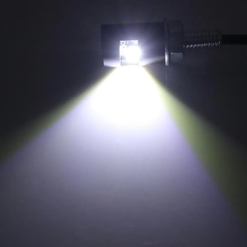 2Pcs Car Motorcycle Number License Plate Lights 12V LED 5630 SMD Auto Tail Front Screw Bolt Bulbs Lamps Light Source