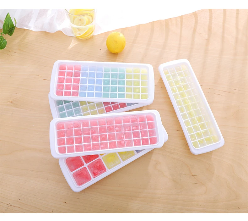 12/48/60 Grids BPA Free Plastic Ice Tray Fruit Ice Cube Maker DIY Creative Small Ice Cube Mold Square Shape Kitchen Accessories