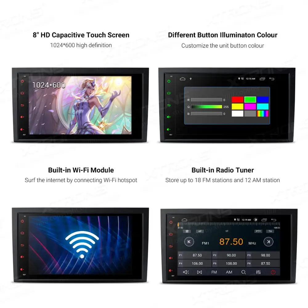 Автомобильный радиоплеер XTRONS 8 дюймов Android 10 0 DSP GPS без DVD для Audi A4 S4 B6 B7 RS4 2002 2003 2004 2005