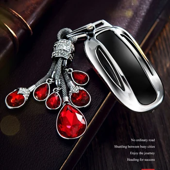 

High Quality Car Suede Leather Key Holder Cover Case For Tesla Model X Keychain Key Pocket Wallet Protect Car-Styling
