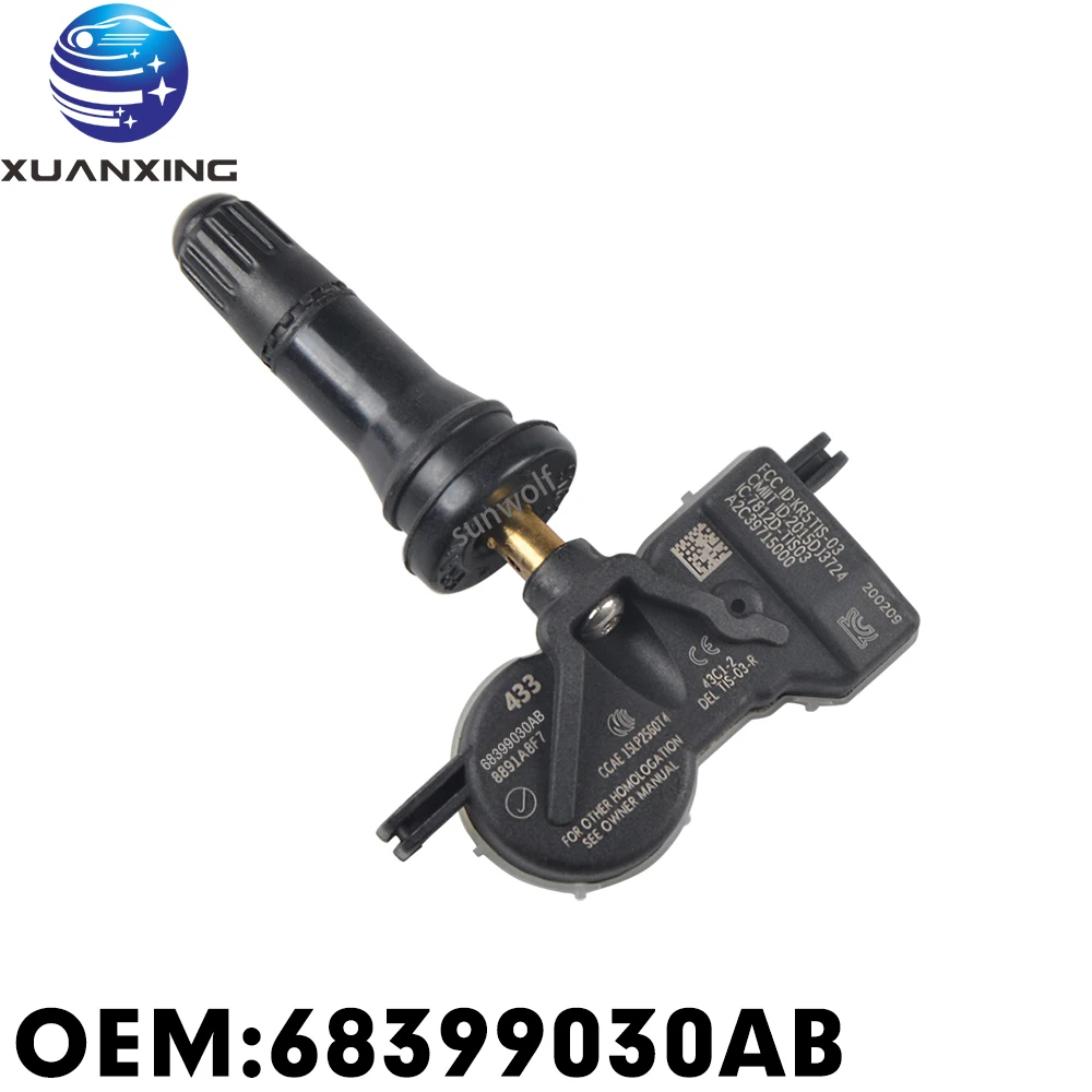 

68399030AB датчик давления в шинах Система мониторинга TPMS 433 МГц для DODGE Дротика Chrysler 200 Jeep 68193586AC