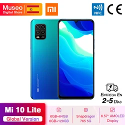 Глобальная версия смартфона Xiaomi Mi 10 Lite 5G 64 Гб/128 ГБ Snapdragon 76 5G NFC 6,57 дюймAMOLED дисплей 48MP камера 20 Вт 4160 мАч