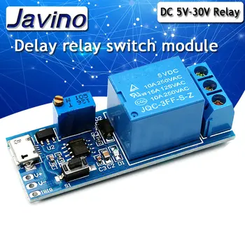 

Wide voltage DC 5V-30V Micro USB Power Adjustable Delay Relay Timer Control Trigger Delay Conduction Relay Switch Module 12V 24V